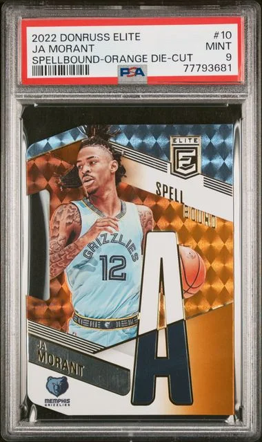 2022 Panini Donruss Ja Morant Elite Spellbound Orange Die-Cut #10 card image