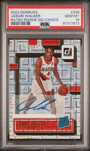 2022 Panini Donruss Jabari Walker Rated Signature-Choice #249 card image