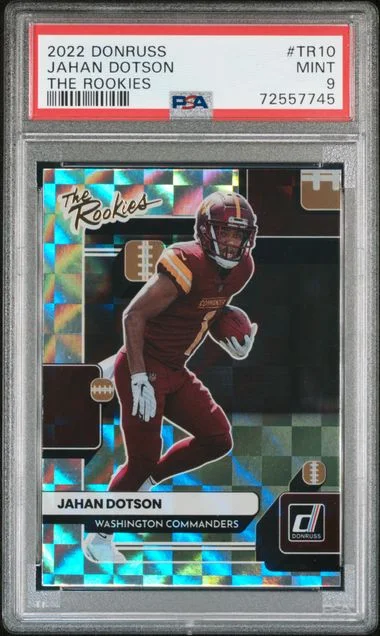 2022 Panini Donruss Jahan Dotson The Rookies #TR10 card image