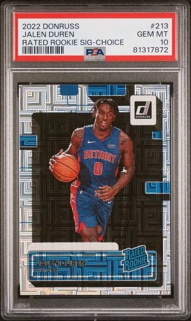 2022 Panini Donruss Jalen Duren Rated Signature-Choice #213 card image