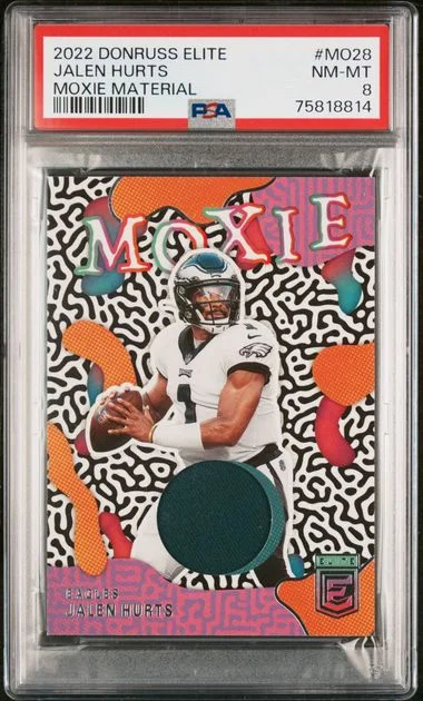 2022 Panini Donruss Jalen Hurts Elite Moxie Materials #MO28 card image