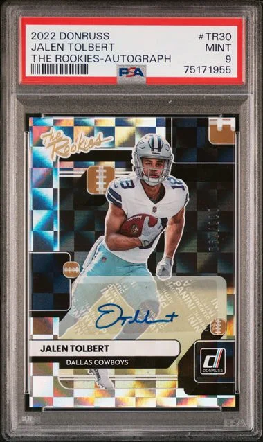 2022 Panini Donruss Jalen Tolbert The Rookies Autograph #Tr30 card image