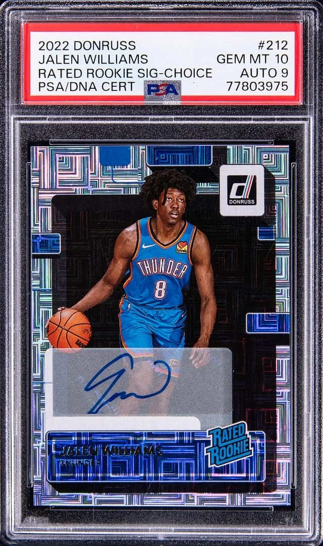 2022 Panini Donruss Jalen Williams Rated Signatures-Choice #212 card image