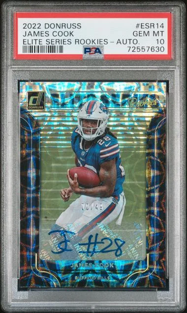 2022 Panini Donruss James Cook Elite Series Rookies Autographs #ESR-14 card image