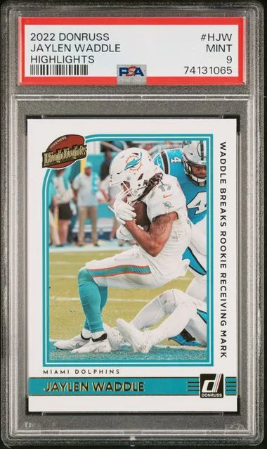 2022 Panini Donruss Jaylen Waddle Highlights #H-JW card image
