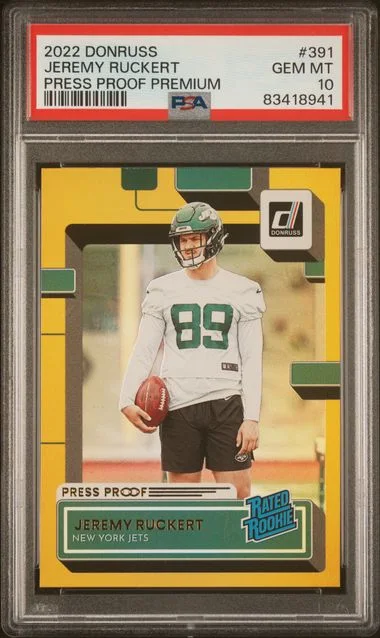 2022 Panini Donruss Jeremy Ruckert Press Proof Premium #391 card image