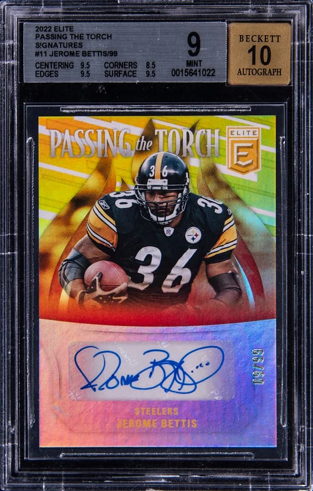 2022 Panini Donruss Jerome Bettis Elite Passing The Torch Signatures #PTT-11 card image