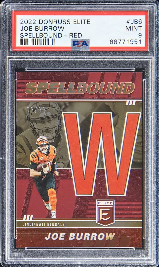 2022 Panini Donruss Joe Burrow Elite Spellbound Red #SB-JB6 card image