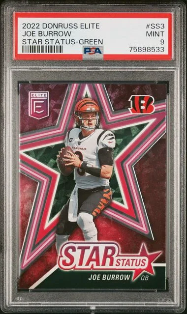 2022 Panini Donruss Joe Burrow Elite Star Status Green #SS3 card image