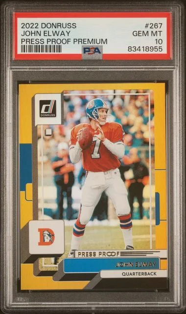 2022 Panini Donruss John Elway Press Proof Premium #267 card image