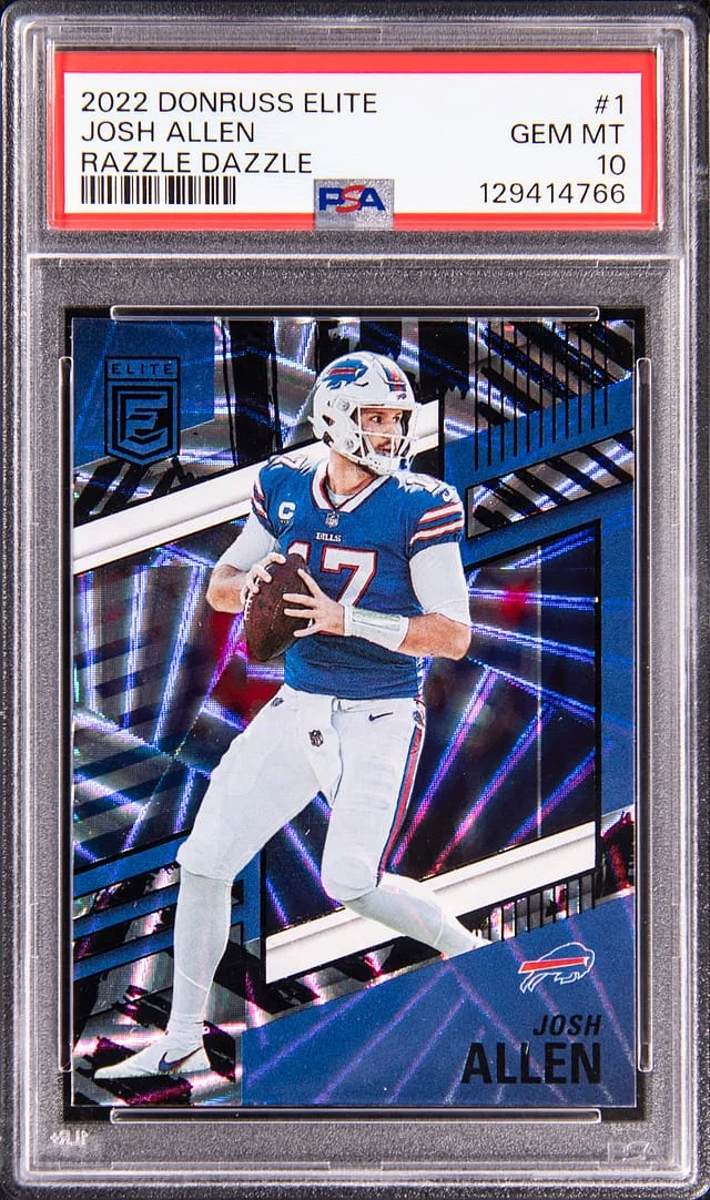 2022 Panini Donruss Josh Allen Elite Status Sparkle #1 card image