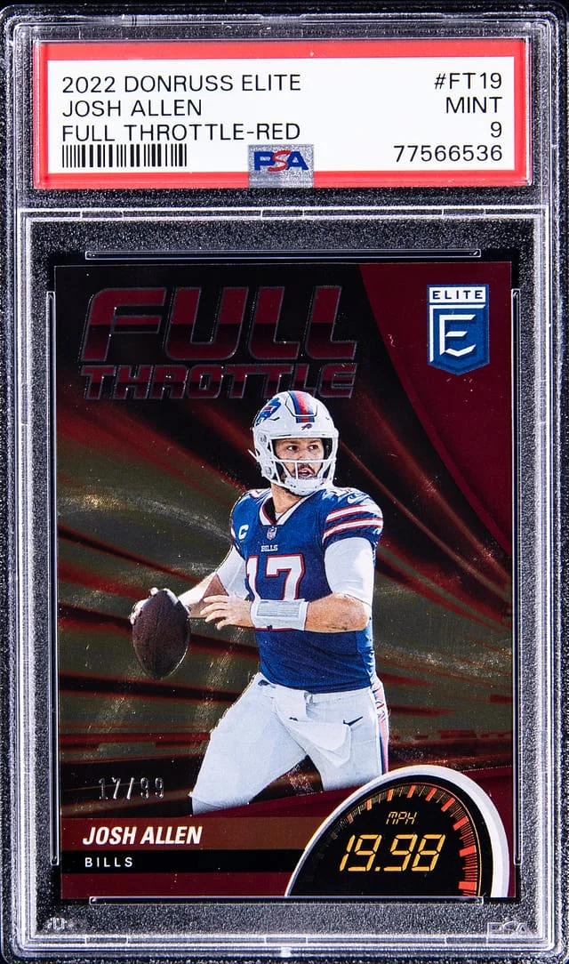 2022 Panini Donruss Josh Allen Elite Full Throttle Red #FT19 card image