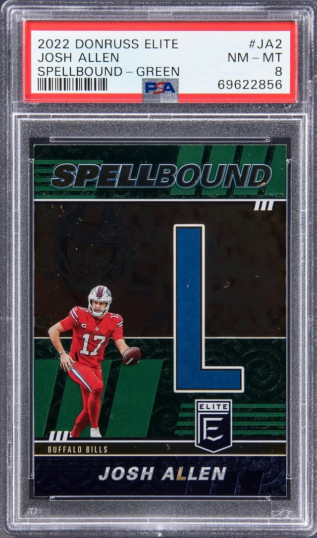 2022 Panini Donruss Josh Allen Elite Spellbound Green #SB-JA2 card image