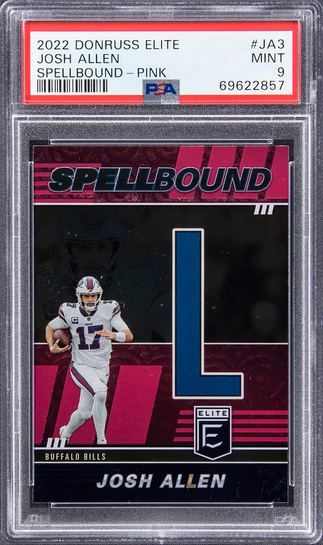 2022 Panini Donruss Josh Allen Elite Spellbound Pink #SB-JA3 card image