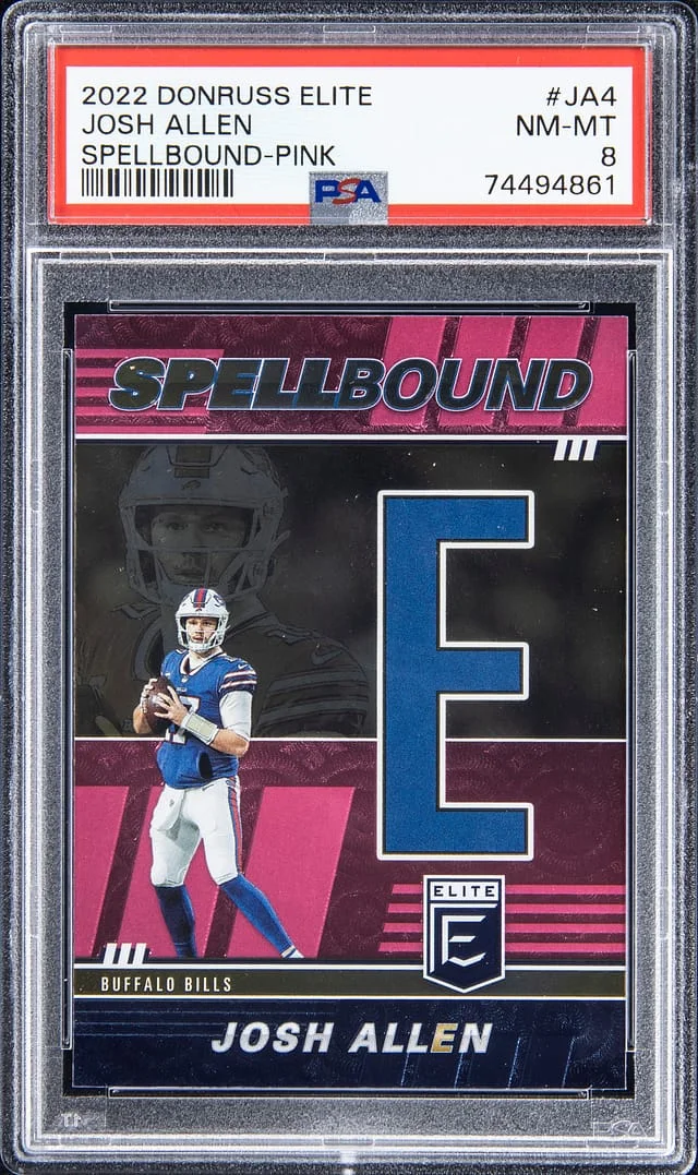 2022 Panini Donruss Josh Allen Elite Spellbound Pink #SB-JA4 card image