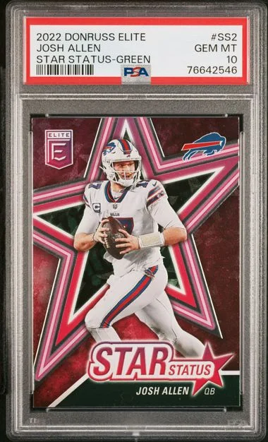 2022 Panini Donruss Josh Allen Elite Star Status Green #SS2 card image