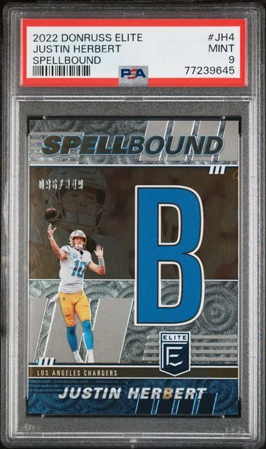 2022 Panini Donruss Justin Herbert Elite Spellbound #SB-JH4 card image