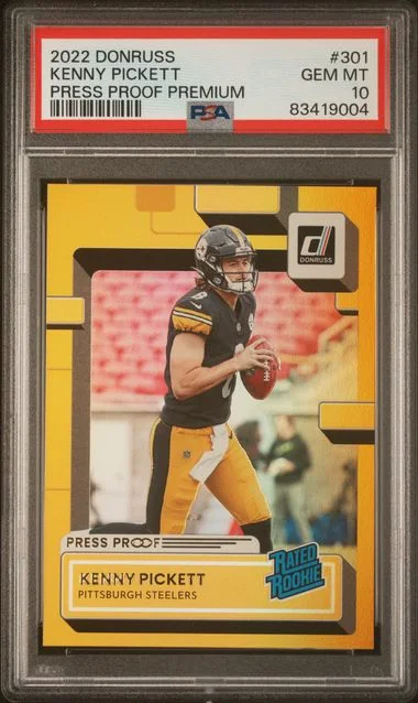 2022 Panini Donruss Kenny Pickett Press Proof Premium #301 card image
