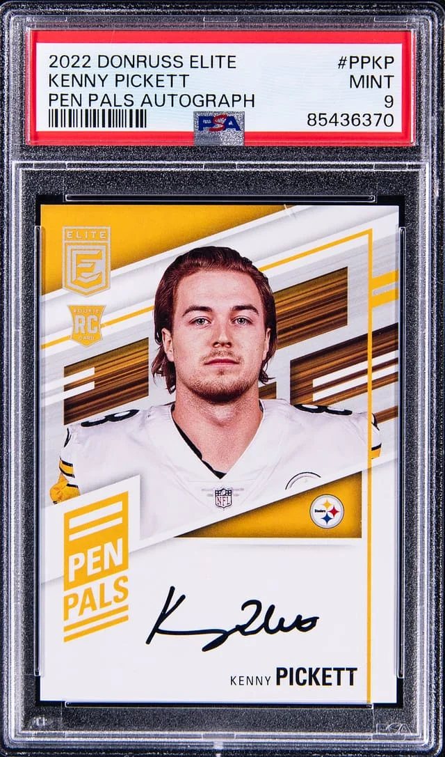 2022 Panini Donruss Kenny Pickett Elite Pen Pals #PP-KP card image