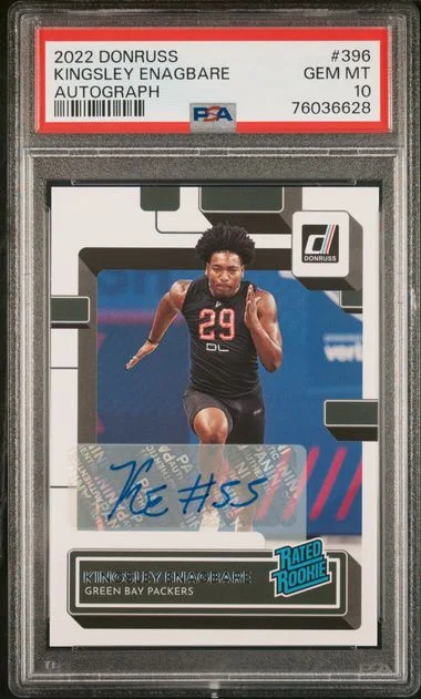 2022 Panini Donruss Kingsley Enagbare Autograph #396 card image