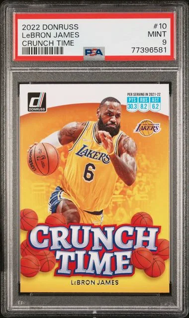2022 Panini Donruss LeBron James Crunch Time #10 card image
