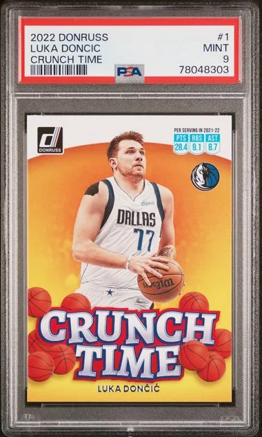 2022 Panini Donruss Luka Doncic Crunch Time #1 card image