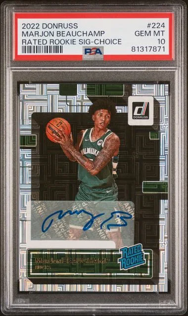 2022 Panini Donruss Marjon Beauchamp Rated Signature-Choice #224 card image