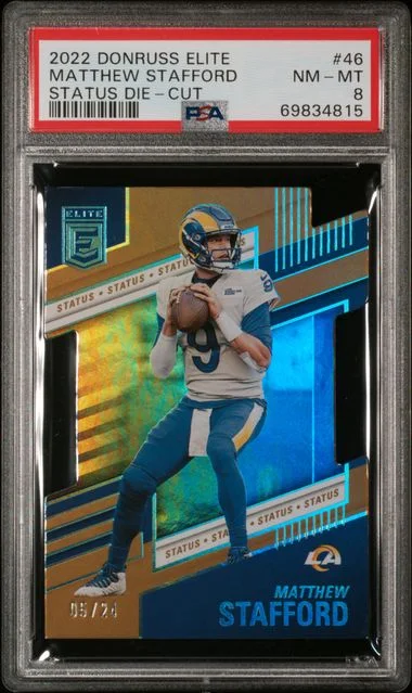 2022 Panini Donruss Matthew Stafford Elite Status Die-Cut #46 card image