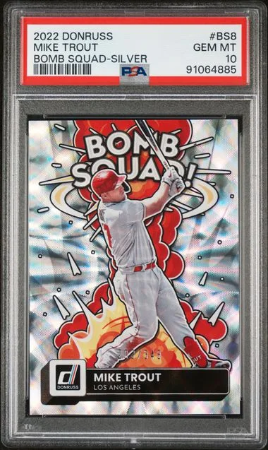 2022 Panini Donruss Mike Trout Bomb Squad Silver #BS8 card image