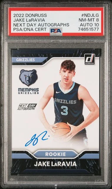 2022 Panini Donruss Next Day Autographs Ndjlg Jake Laravia #no-number card image