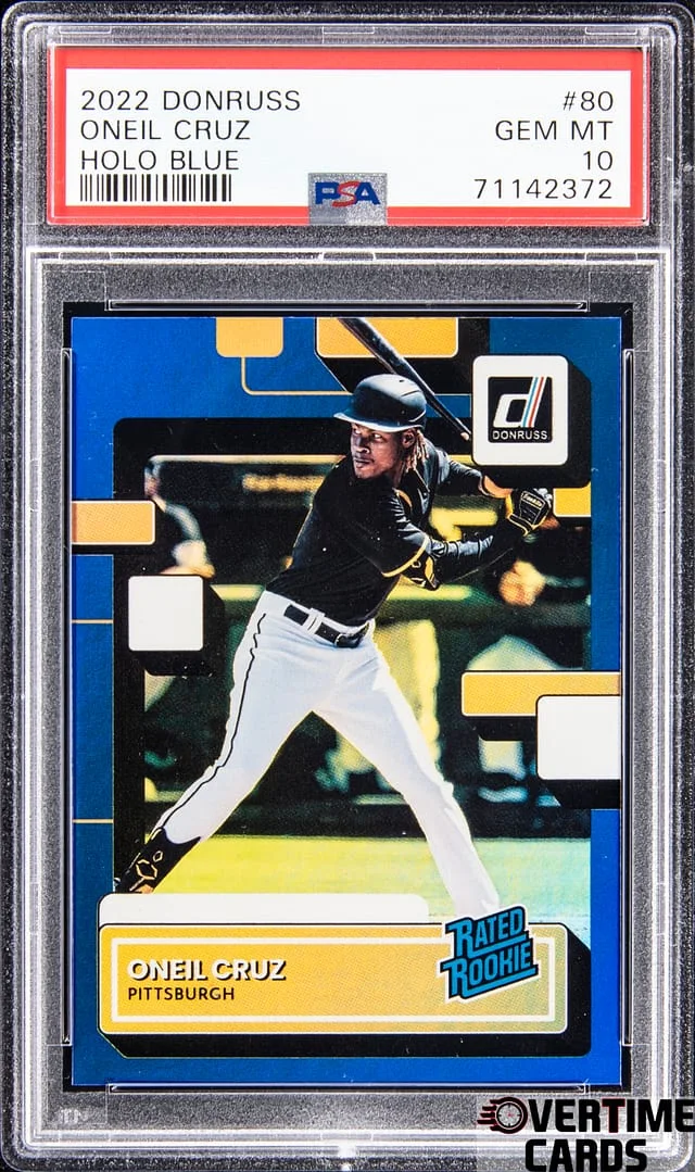2022 Panini Donruss Oneil Cruz Holo Blue #80 card image