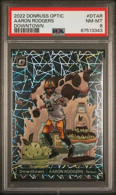2022 Panini Donruss Optic Aaron Rodgers Downtown #DTAR card image