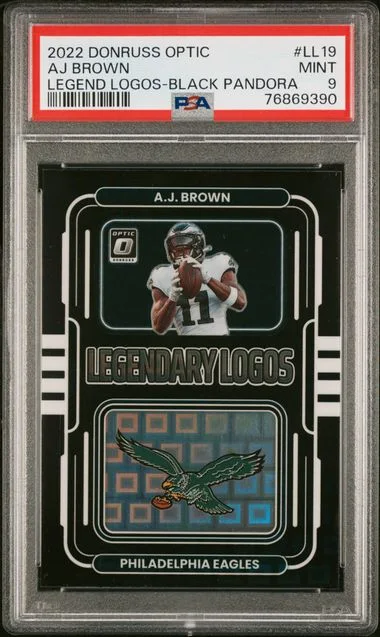 2022 Panini Donruss Optic A.J. Brown Legendary Logos Black Pandora #LL-19 card image