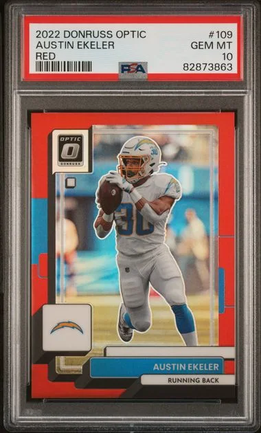 2022 Panini Donruss Optic Austin Ekeler Red #109 card image