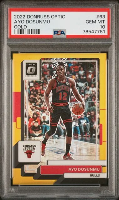 2022 Panini Donruss Optic Ayo Dosunmu Gold #63 card image