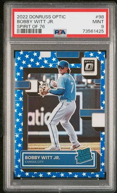 2022 Panini Donruss Optic Bobby Witt Jr. Pink Velocity #98 card image