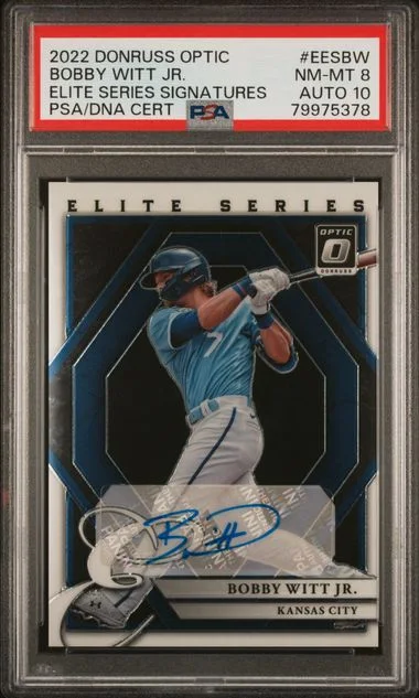 2022 Panini Donruss Optic Bobby Witt Jr. Elite Series Signatures #EES-BW card image