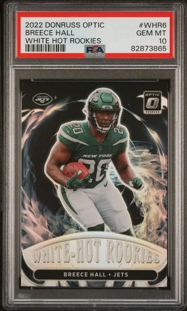 2022 Panini Donruss Optic Breece Hall White Hot Rookies #WHR6 card image
