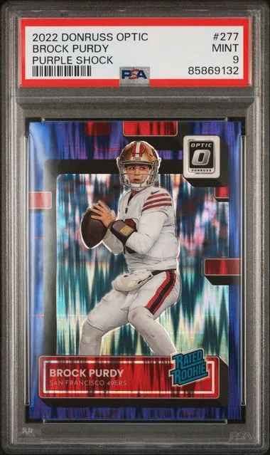 2022 Panini Donruss Optic Brock Purdy Blue #277 card image