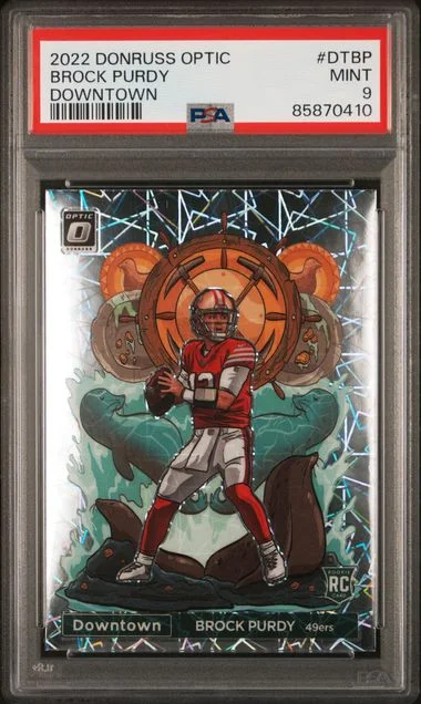 2022 Panini Donruss Optic Brock Purdy Downtown #DTBP card image