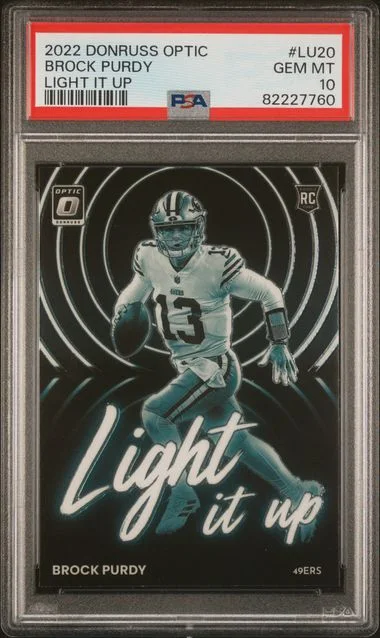 2022 Panini Donruss Optic Brock Purdy Light It Up #LU-20 card image