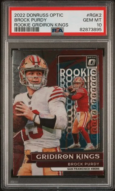 2022 Panini Donruss Optic Brock Purdy Gridiron Kings #RGK2 card image
