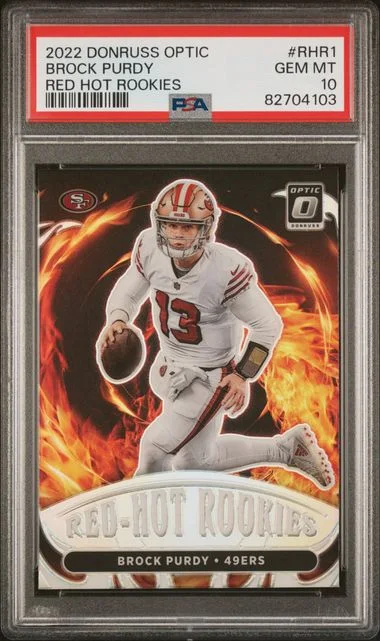 2022 Panini Donruss Optic Brock Purdy Red Hot Rookies #RHR-1 card image