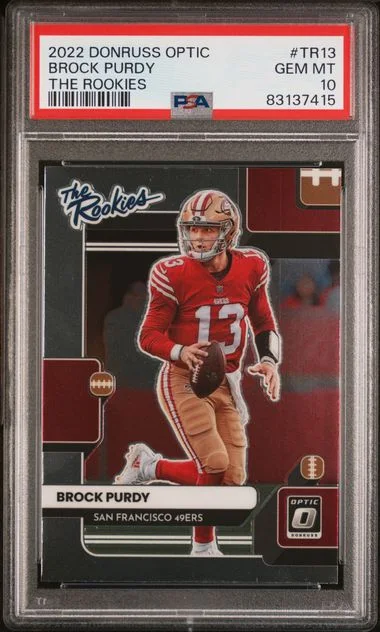 2022 Panini Donruss Optic Brock Purdy The Rookies #Tr13 card image