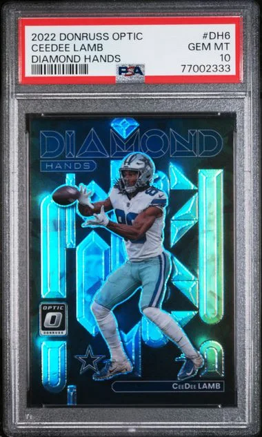 2022 Panini Donruss Optic Ceedee Lamb Diamond Hands #DH6 card image