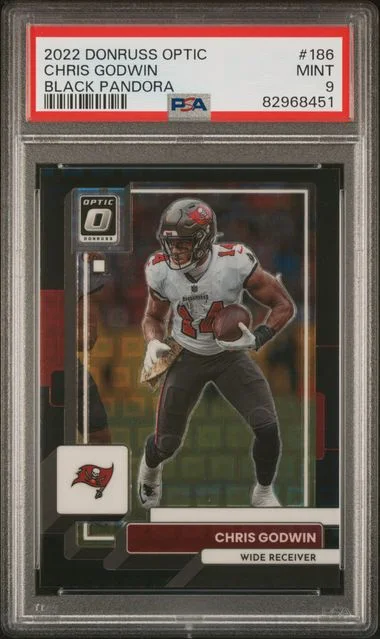 2022 Panini Donruss Optic Chris Godwin Black Pandora #186 card image