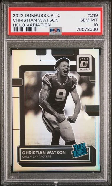 2022 Panini Donruss Optic Christian Watson Pink #219 card image
