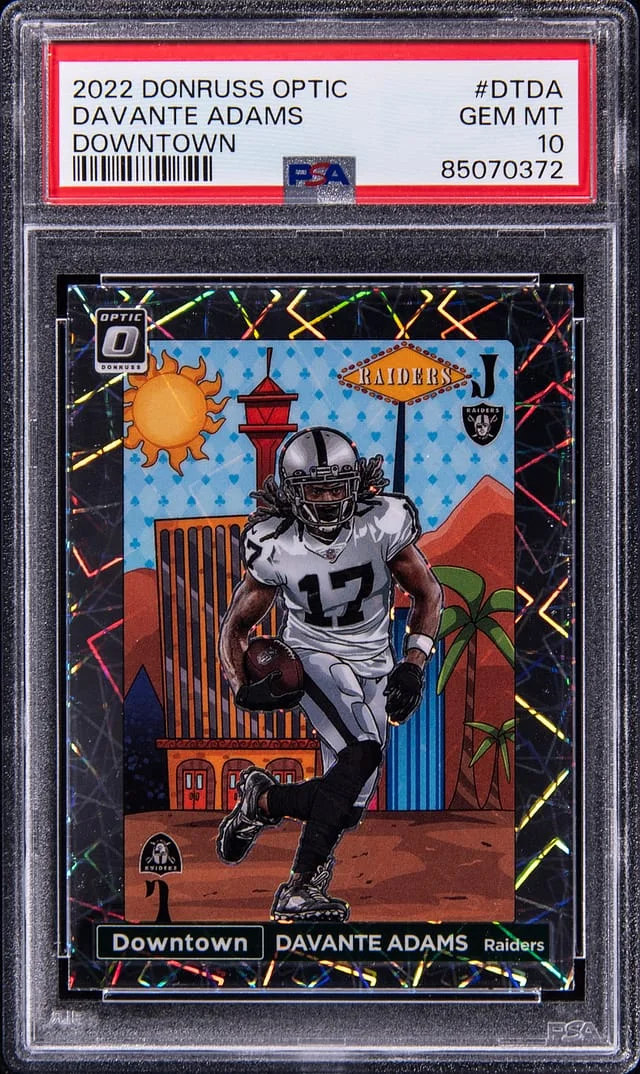 2022 Panini Donruss Optic Davante Adams Downtown #DT-DA card image