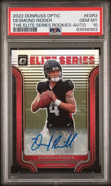 2022 Panini Donruss Optic Desmond Ridder The Elite Series Rookies Autographs #ESR3 card image