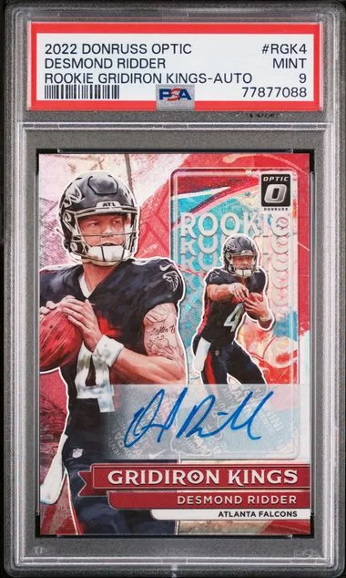 2022 Panini Donruss Optic Desmond Ridder Gridiron Kings Autograph #Rgk4 card image